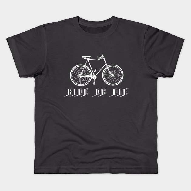 Ride or Die Vintage White Kids T-Shirt by Boho Haus